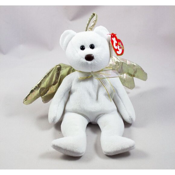 Ty Beanie Baby Halo II Angel Bear - 2000 6th Gen - Picture 1 of 9
